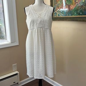 A Pea in the Pod Maternity white eyelet strapless dress Size M